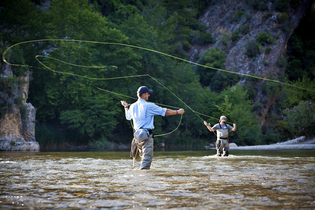 Fly Fisherman In Action